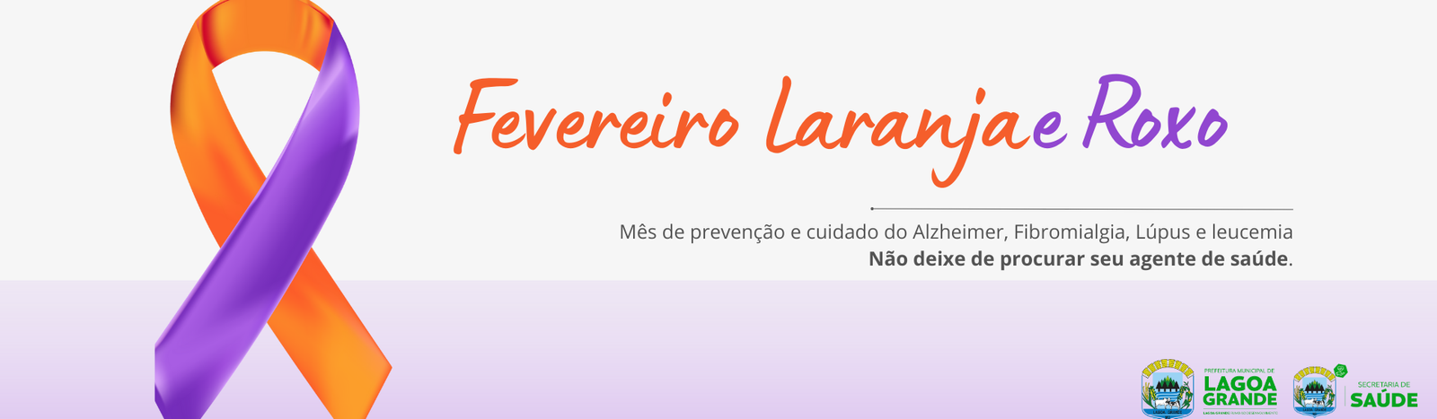 Post Instagram Fevereiro Laranja e Roxo